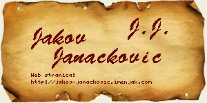 Jakov Janaćković vizit kartica